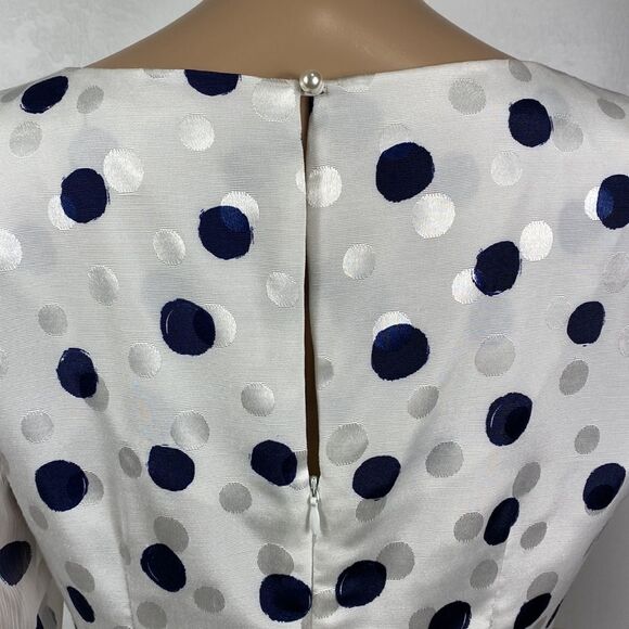Karl Lagerfeld Polka Dot Print ¾ Sleeve Sheath Dress - Picture 6 of 11